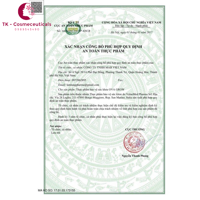 Viên Uống OVA GROW / OVAGROW PLUS Giúp Bổ Trứng, Tăng Khả Năng Thụ Thai - Hộp 30 viên