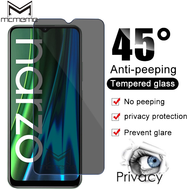 MCMEME Realme Narzo 50A 50i Prime 50 30A 5G Kính Cường Lực chống nhìn trộm