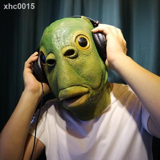 (HÀNG CÓ SẴN) Mặt Nạ Hóa Trang Đầu Cá  Xanh - Mặt nạ hóa trang đi chơi Tết 2021