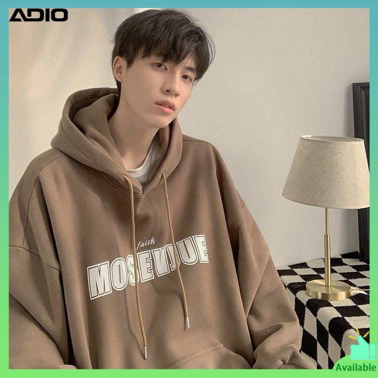 Áo Khoác hoodie Nỉ Màu Cà Phê / Nâu / Nâu Kiểu retro Mỹ Thời Trang Mùa Thu Cho Cặp Đôi