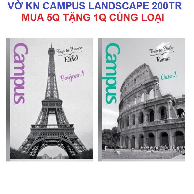 [GIAO HOẢ TỐC] Vở KN Campus Landscape 200 trang - Mua 5 tặng 1