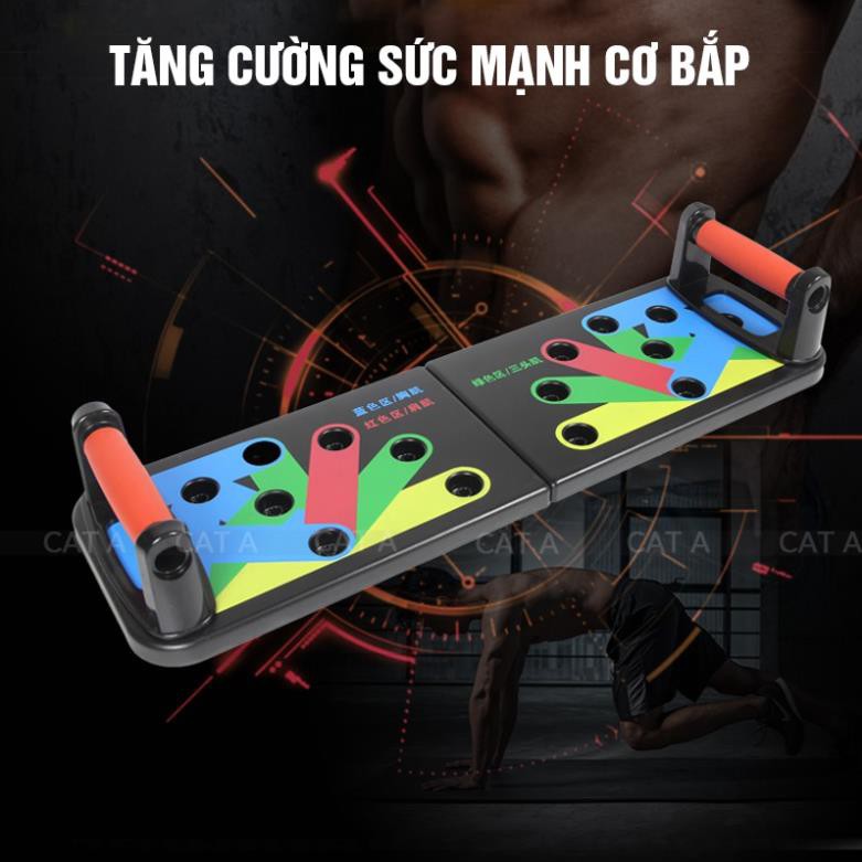 Bộ dụng cụ hít đất, hỗ trợ chống đẩy khoa học - 9IN1, chống đẩy đúng cách, hỗ trợ tập GYM, cử tạ