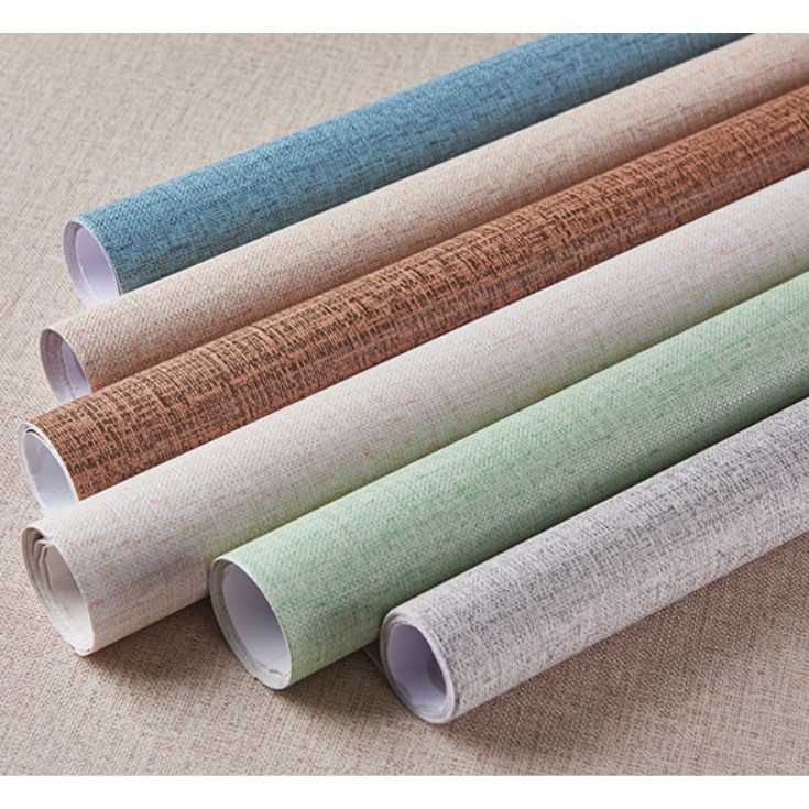 COMBO 10M GIẤY DÁN TƯỜNG 1 MÀU VẢI KHỔ 45CM CÓ KEO SẴN