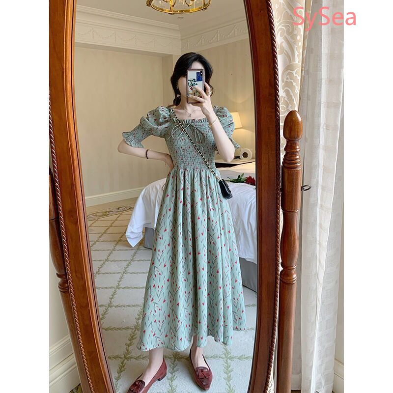Đầm Maxi Tay Ngắn Chất Chiffon Có Size Lớn