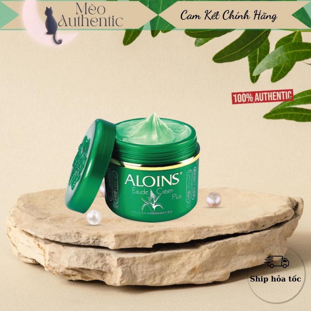 Kem dưỡng ẩm Lô Hội Aloins Nhật Bản, kem lô hội xanh dưỡng da khô nứt nẻ