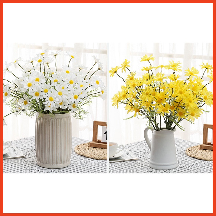 Combo 30 bông hoa cúc họa mi giả trang trí nhiều màu