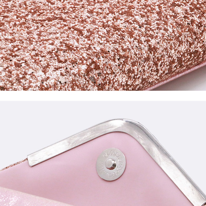 Túi Xách Da Pu 25cm Đính Kim Sa Phong Cách Âu Mỹ Cho Nữ