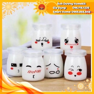 Hũ sữa chua thủy tinh trong suốt có nắp - Làm sữa chua tại nhà anhduonghomekit