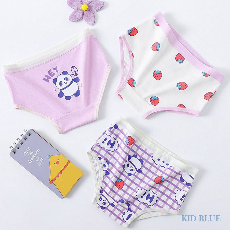 Quần Lót Lụa Cotton Kháng Khuẩn Họa Tiết Hoạt Hình Xinh Xắn