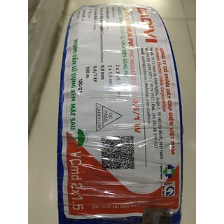 Dây điện cadivi 2x1.5 đôi 1 cuồn 100m