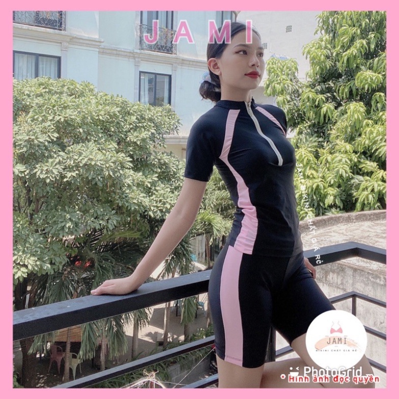 đồ bơi nữ kín đáo tay ngắn QUẦN BƠI dài MÀU hồng đi bơi đi biển đồ bơi học sinh - JAMI - ATD55 - SIÊU HOT | BigBuy360 - bigbuy360.vn