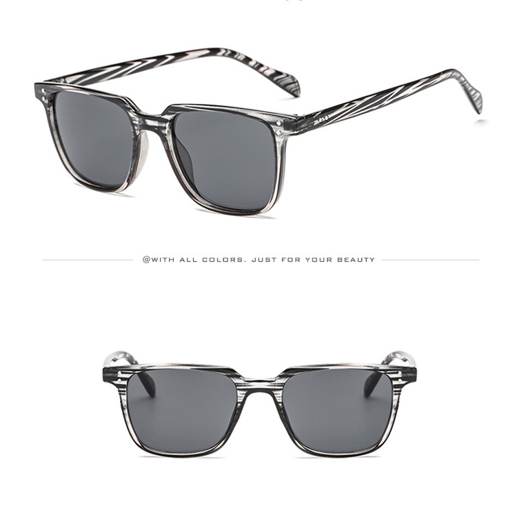 Kính râm vuông đen lái xe UV400 thời trang dành cho nam