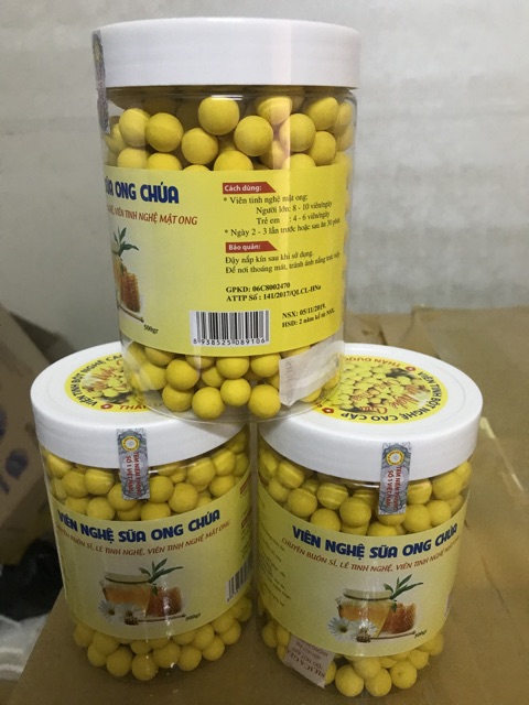 Viên nghệ sữa ong chúa phấn hoa ( hũ 500g )