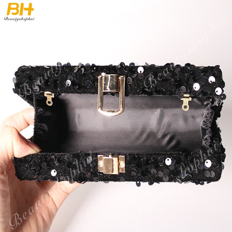 Ví Cầm Tay Dáng Vuông Nhỏ Phong Cách Âu Mỹ Thời Trang Dự Tiệc Sang Trọng Cho Nữ