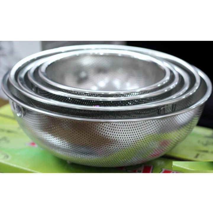 Bộ 4 rổ inox - Hàng xuất khẩu - Không Han, không gỉ.