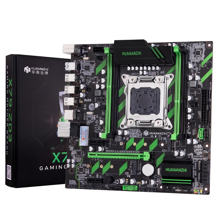 [Mã 253ELSALE hoàn 7% đơn 300K] Mainboard HUANANZHI X79 ZD3 ĐƠN (Intel X79, LGA 2011, M-ATX, 4 Khe Cắm Ram DDR3)