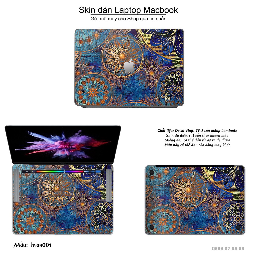 Skin dán Macbook mẫu hoa hồng stic250 (đã cắt sẵn, inbox mã máy cho shop)