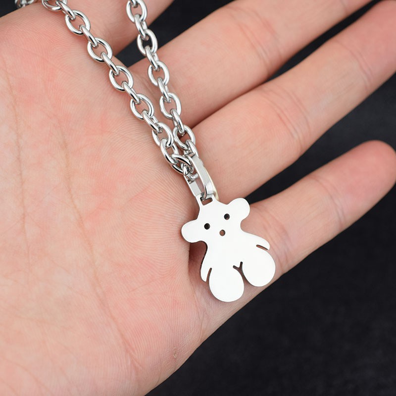 Dây chuyền nam nữ mặt hình gấu siêu cute