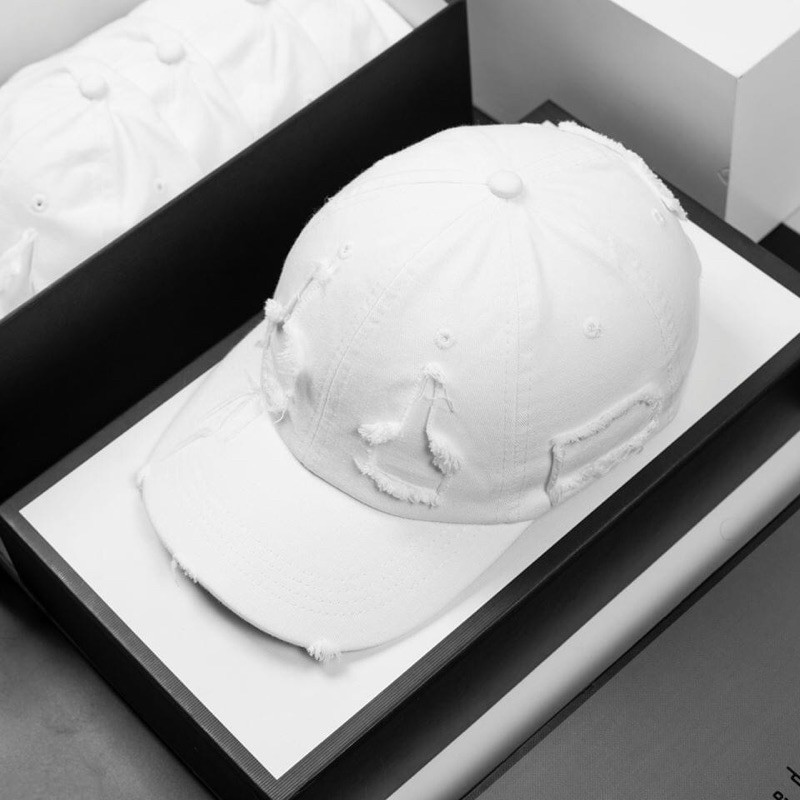 Nón Kết Lưỡi Trai Jean Vá Trắng Nam