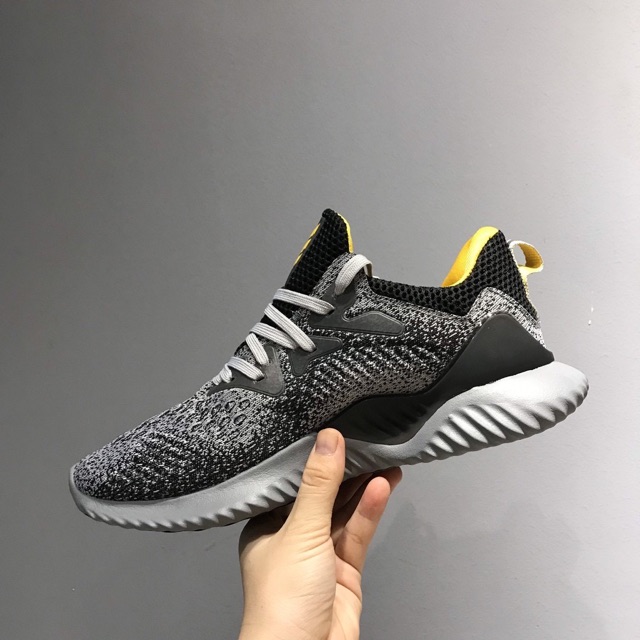 (ẢNH THẬT+VIDEO) giầy sneaker Alpha bounce Xám Đen Lót vàng | BigBuy360 - bigbuy360.vn