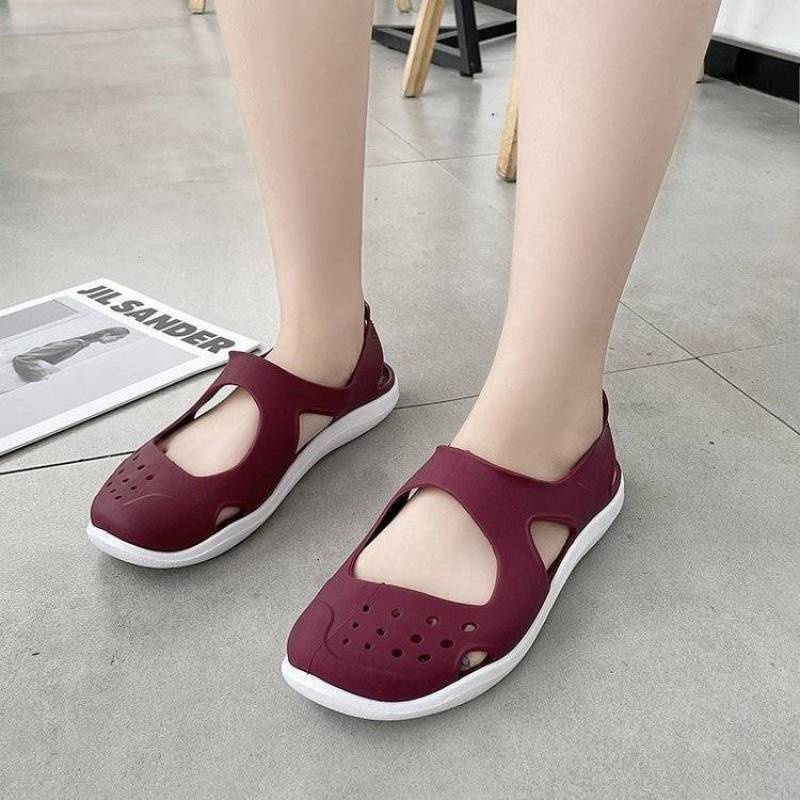 Giày Búp Bê Nhựa Đế Dày Thời Trang Nữ