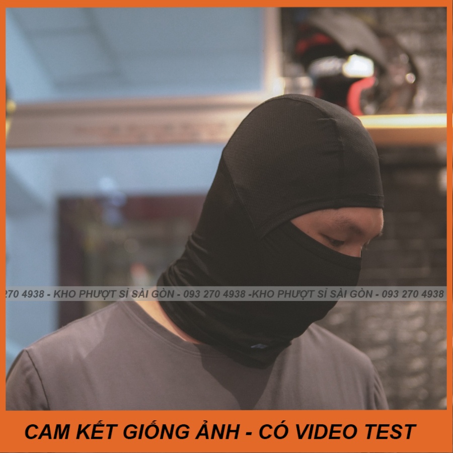 Mẫu khăn trùm đầu Ninja thun cao cấp Swat F1 phiên bản cao cấp form may Thái đội mũ fullface