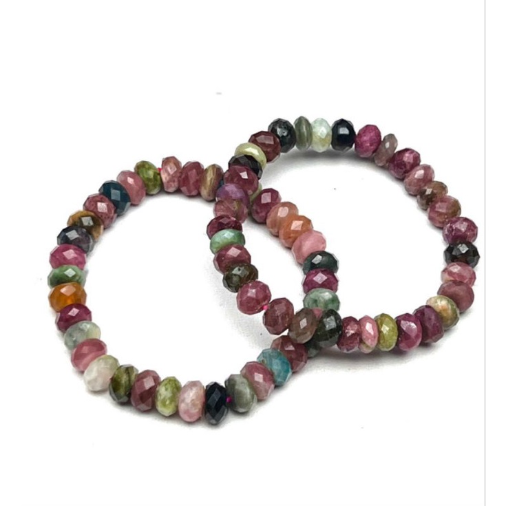 Vòng Tay Nữ Toumaline Đa Sắc Cắt Giác