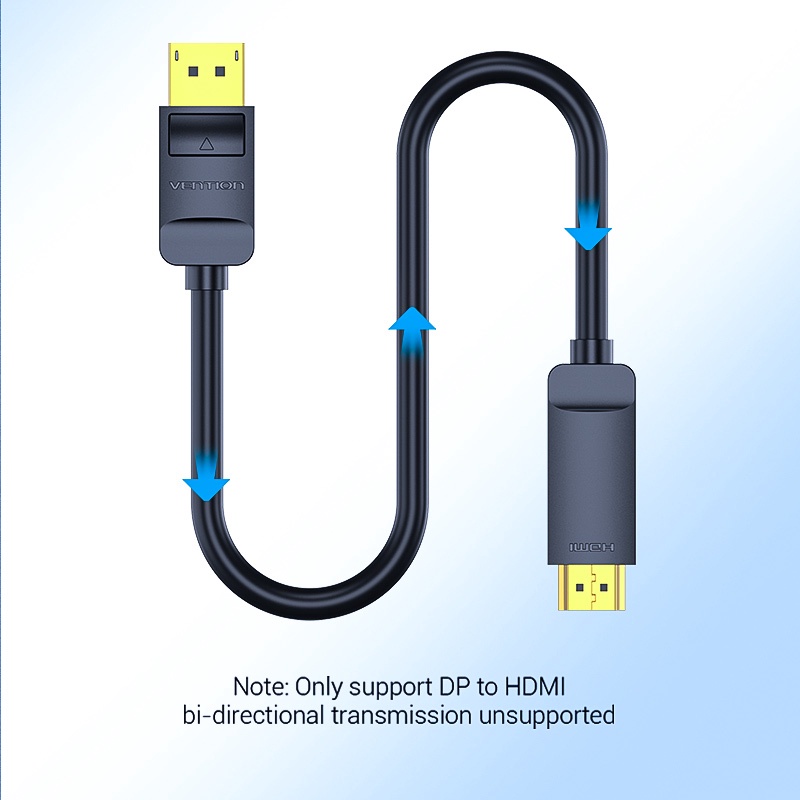 Displayport to hdmi Vention dây chuyển tín hiệu từ cổng Displayport trên máy tính sang cổng HDMi trên màn hình (HAGB)