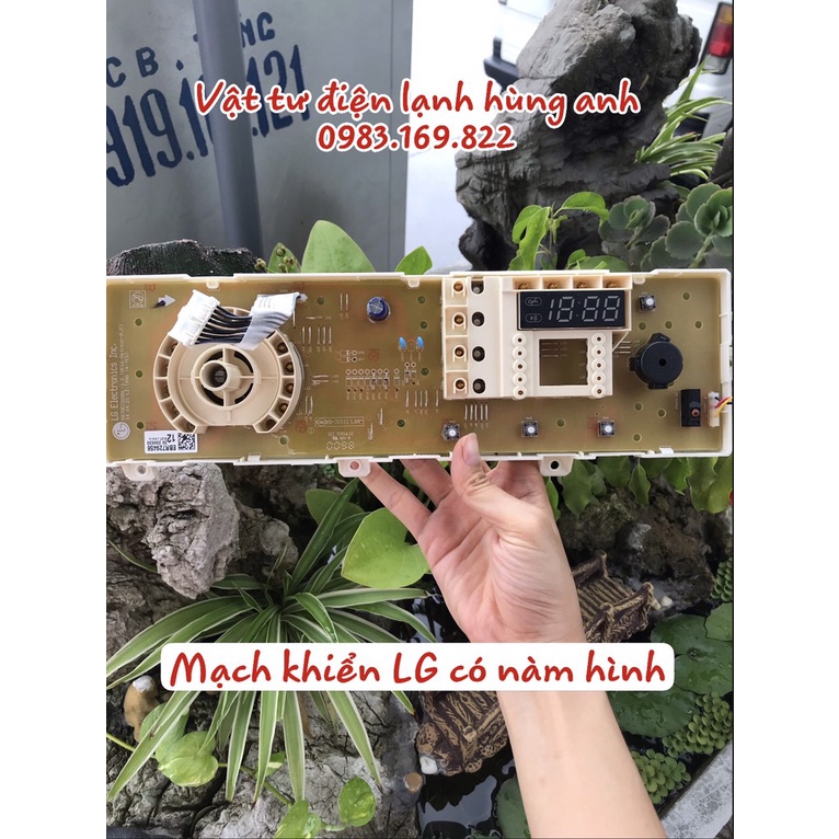 Mạch khiển LG có màn hình,mạch khiển máy giặt LG có màn hình, vật tư điện lạnh hùng anh