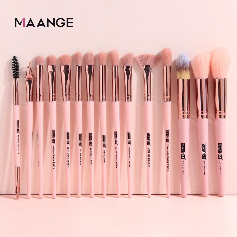 [Mã FMCGMALL - 8% đơn 250K] Bộ 15 Cọ Trang Điểm MAANGE chuyên nghiệp（130g）