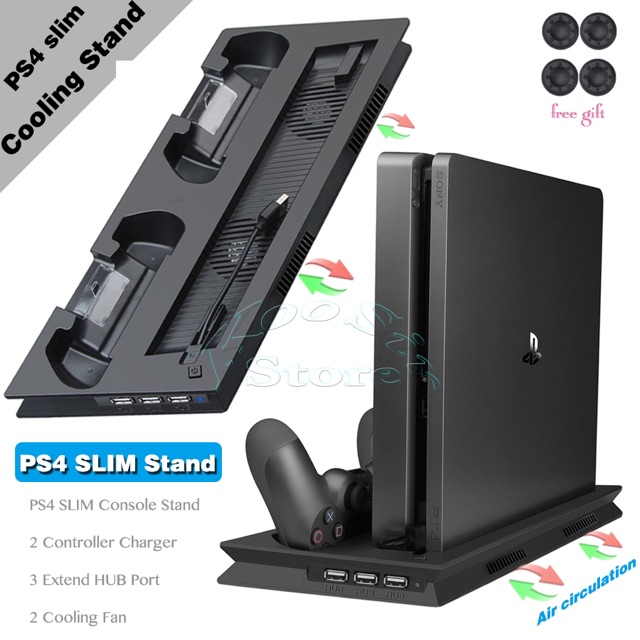 Đế tản nhiệt cho PS4 Slim 2 in 1 siêu mỏng slimfit ultrathin