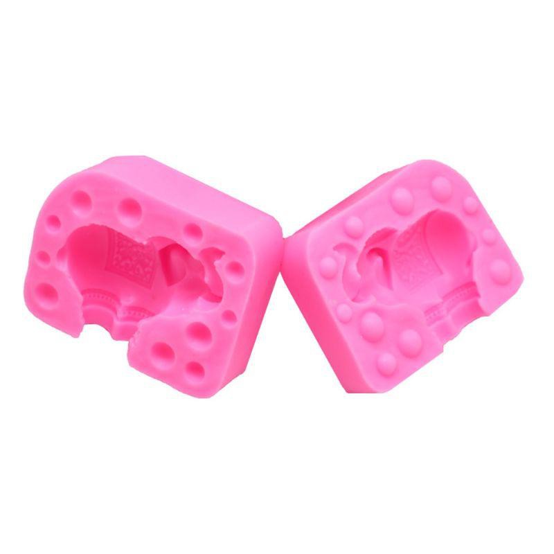 Khuôn Silicon Tạo Hình Con Voi 3d Trang Trí Bánh