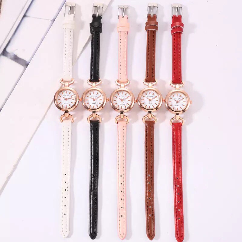 [QUÁ ĐẸP] ĐỒNG HỒ NỮ MSTIANQ DÂY DA ĐỘC LẠ NHỎ NHẮN MỚI VỀ