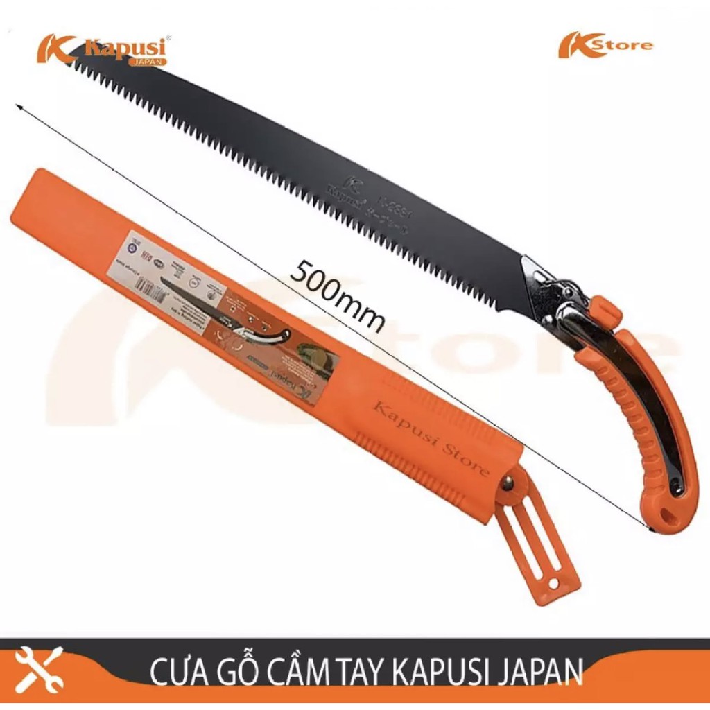 Cưa cầm tay 350mm Kapusi - Tiêu chuẩn Nhật Bản có bao đựng