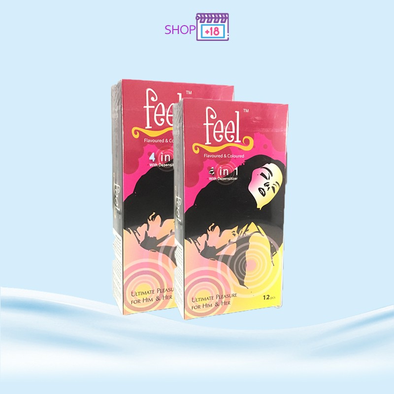 COMBO 2 hộp Bao cao su Feel 4 in 1