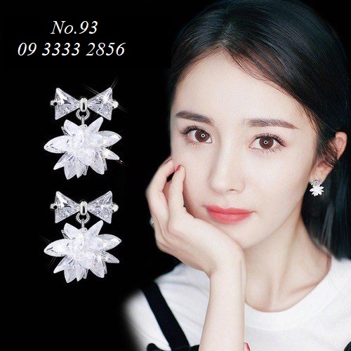 (FREESHIP) BÔNG TAI BẠC TA HOA TUYẾT NHIỀU MẪU 💖 HOA TAI BẠC PHALE 💖TRANG SỨC CAO CẤP NO.93