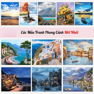 Tranh Sơn Dầu Số Hóa Phong Cảnh 50 Mẫu Đẹp Nhất Đã Căng Khung Sẵn