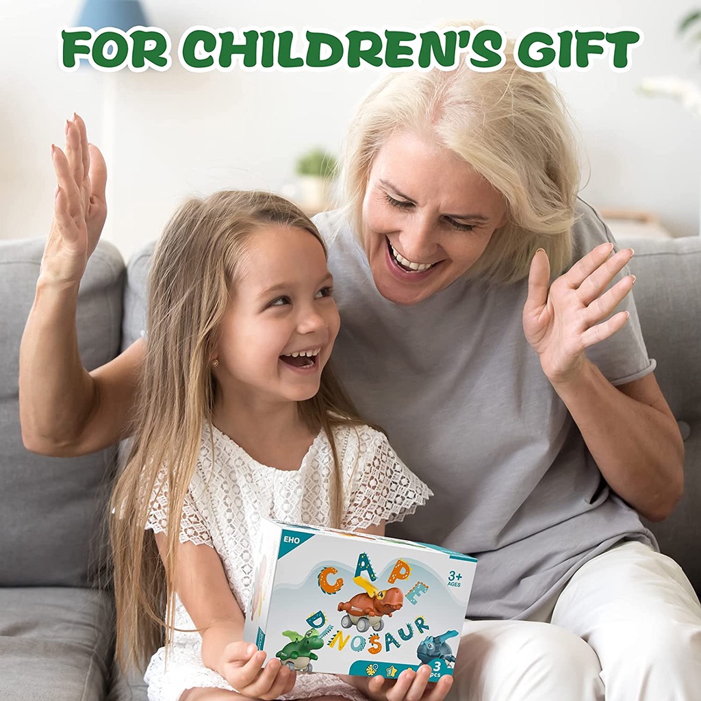 Set 3 Đồ Chơi Khủng Long Dễ Thương Dành Cho Bé 1-6 Tuổi