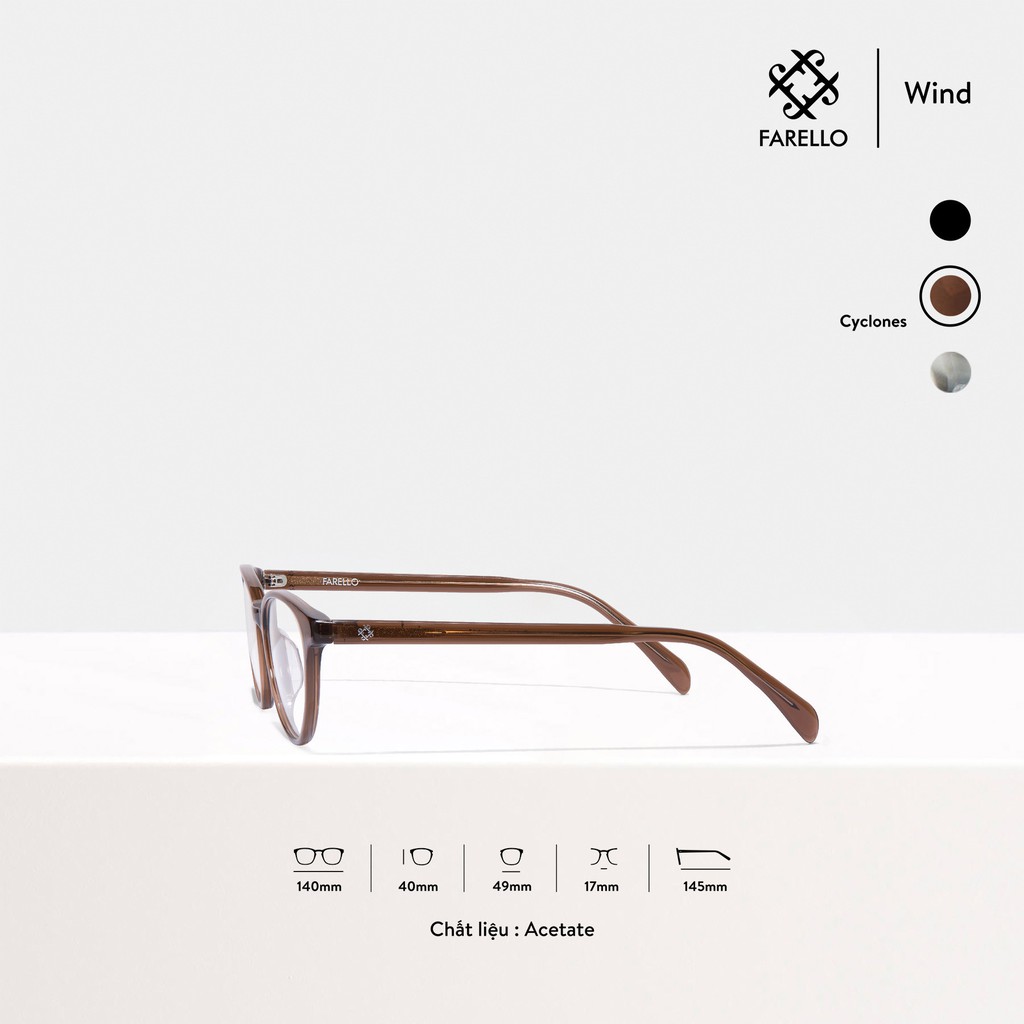 Gọng kính nữ cao cấp FARELLO Wind mắt mèo Acetate thiết kế tinh tế màu sắc thời trang | BigBuy360 - bigbuy360.vn