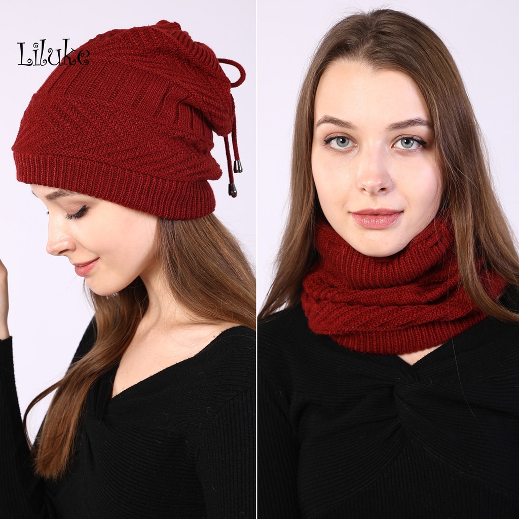 Mũ Trùm Đầu Phối Khăn Choàng Cổ Thời Trang Cho Nữ