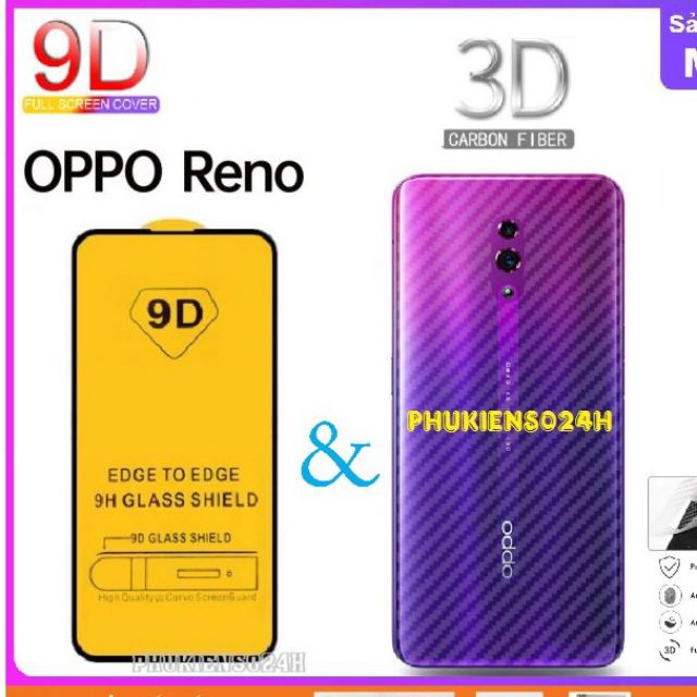 Kính cường lực 9D full màn full keo oppo Renno 2F / RENO 6.4 / reno 6.6 siêu bảo vệ màn hình