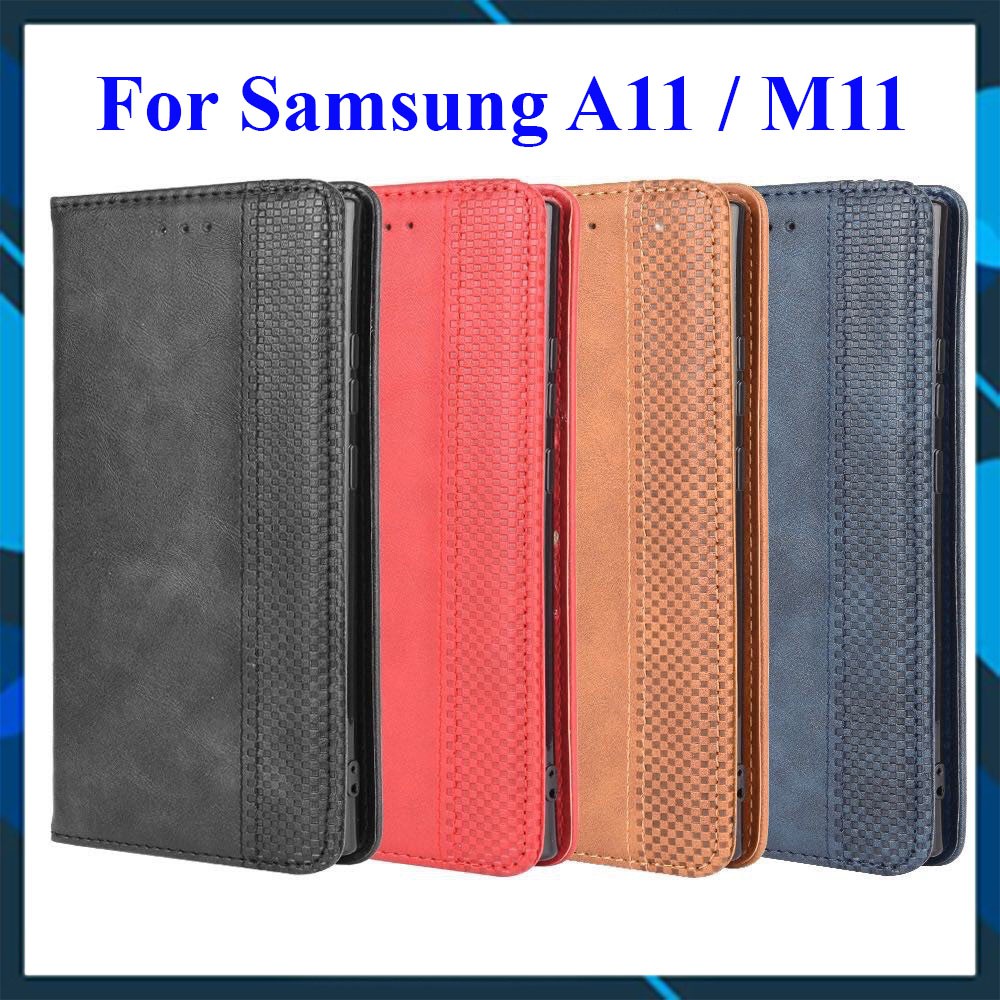 [FreeShip] Bao da dạng ví Samsung A11 / Samsung M11 (cam kết xịn) hit nam châm, ngăn đựng thẻ tiền tiện lợi