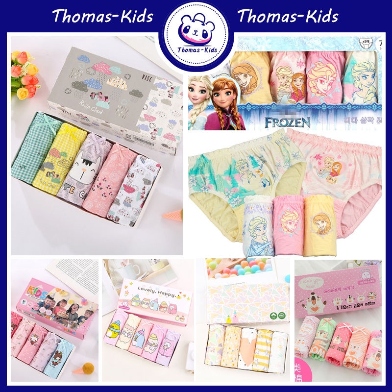 Quần lót Cotton thoáng khí kháng khuẩn in họa tiết dễ thương thời trang cho bé gái B144