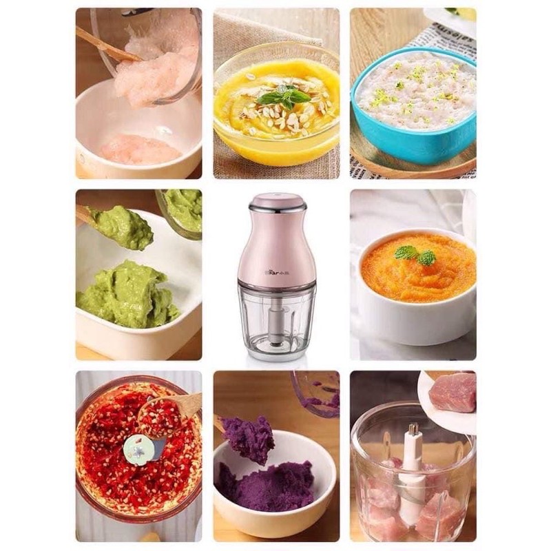 Máy xay ăn dặm cho bé Bear đa năng cao cấp 0,6 lít cối thuỷ tinh