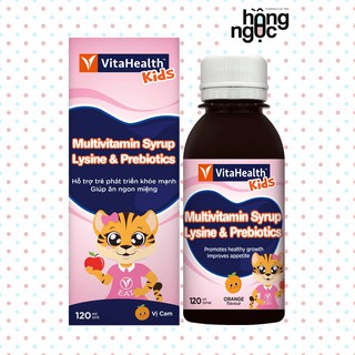 Siro ăn ngon miệng cho trẻ em Vitahealth Multivitamin Syrup Lysine & Prebiotics Chai 120ml