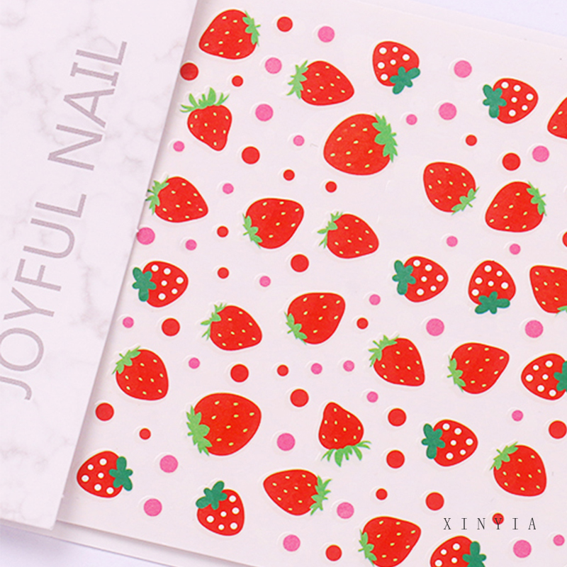 Miếng dán trang trí móng tự dính họa tiết dễ thương chống thấm nước DIY