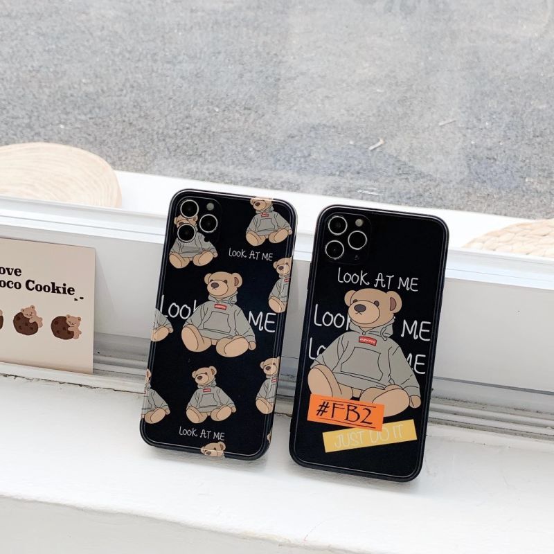 Ốp điện thoại IMD silicon mềm hình gấu cho IPhone 11 pro Max X XS XR XSMAX SE 2020 7 8 Plus | BigBuy360 - bigbuy360.vn