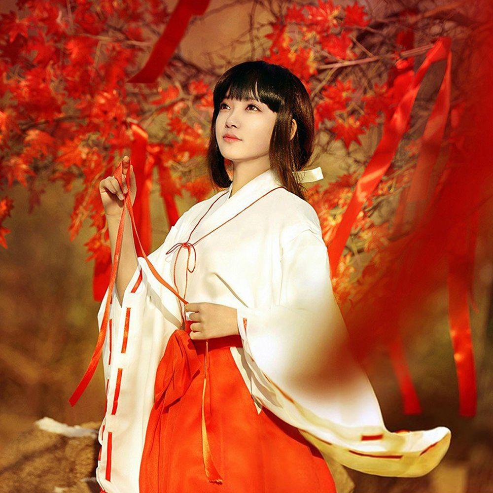 Trang Phục Hóa Trang Inuyasha Gồm Áo Tay Ruy Băng Và Quần Thắt Lưng