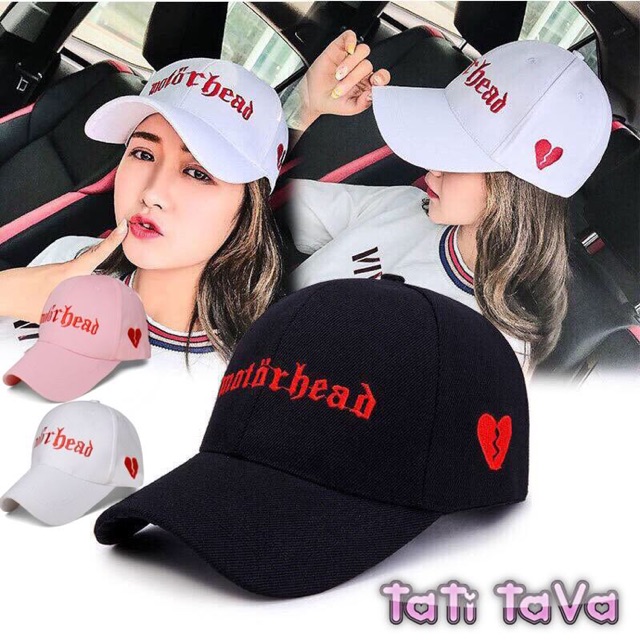 Mũ Nón lưỡi trai thêu Tim vỡ Hàn Quốc Tatitava