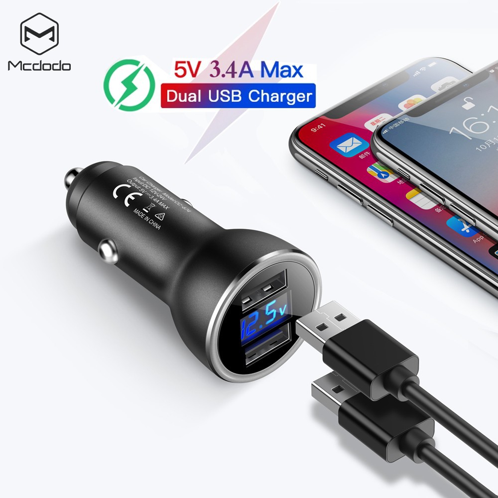 Đốc sạc nhanh Mcdodo CC-674 màn hình LCD 2 cổng USB 3.4A tiện dụng